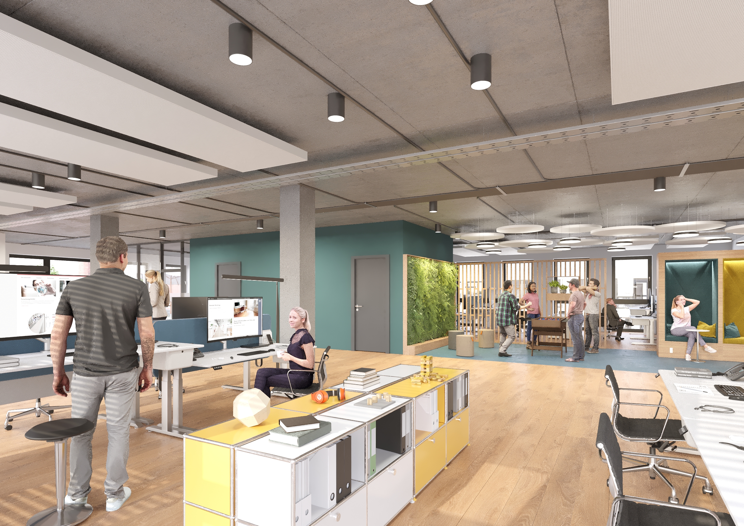 Büroflächen im Loftstil